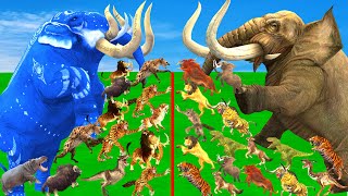 Modern vs Prehistoric Wild Animals Size Comparison Tusked Elephant vs Mammoth Mastodon Animal Epic [upl. by Gwyneth415]