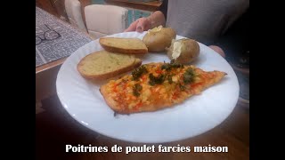 Recette de Poitrines de poulet farcies maison facile et rapide [upl. by Lunetta822]