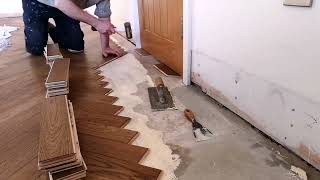 Parquet floor install 8 days in 9 minutes [upl. by Urdna570]