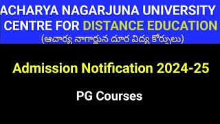 ANU PG Distance Notification 202425 sampathinformation [upl. by Costello]