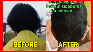 HAIRCUT TUTORIAL PRINCE CUT SIDEBURNS for WOMEN [upl. by Nodrog]