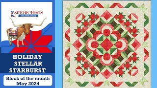 Holiday Stellar Starburst Block of the Month [upl. by Anaahs417]