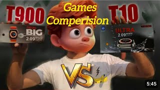 T800 VS T10 ultra smart watch Games comperision youtubetrendingviralvideo3millionviews [upl. by Aiceled]