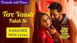 Tere Vaaste KARAOKE with Lyrics and Chorus  Varun Jain  SachinJigar  zhzb  karaokewithvarun [upl. by Tnahsin]