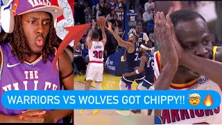 Reaction To Warriors Vs Wolves Highlights [upl. by Enelad]