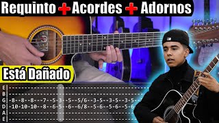 Está Dañado  Iván Cornejo  Requinto  Acordes  Tutorial  Como tocar en Guitarra Con TABS [upl. by Kreitman]