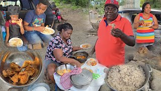 Spending The Day In Annotto BayFishin Village Buying Fish amp Cooking Gungo Rice amp Peas W Fry Chicken [upl. by Fredrick522]