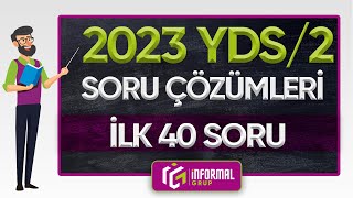 2023 YDS2 İngilizce Soruları ve Çözümleri  PART 1  İlk 40 Soru [upl. by Kerr]