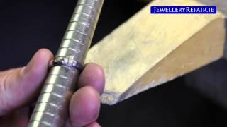 Jewellery Repair  Resizing White Gold Diamond Ring [upl. by Ahsinom]