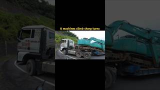 driver with 150 tons and 6 machines climbing sharp turns [upl. by Hickie890]