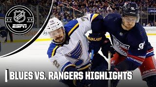 St Louis Blues vs New York Rangers  Full Game Highlights  NHL on ESPN [upl. by Idola]