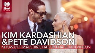 Kim Kardashian amp Pete Davidson Show Off Matching Hair In PDAFilled Videos  Fast Facts [upl. by Arraeic]