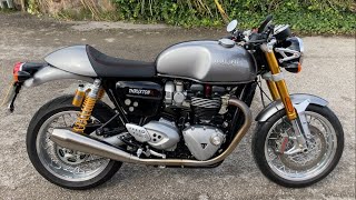 2016 TRIUMPH THRUXTON 1200 R 820 MILES  WALKAROUND  COMPLETELY MOTORBIKES [upl. by Vezza]