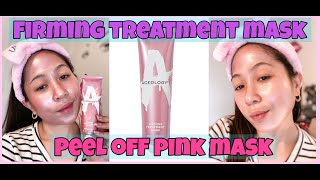 FIRMING TREATMENT MASK  PEEL OFF PINK MASK  ACEOLOGY FIRST IMPRESSION  EL AKIRA [upl. by Suitangi914]