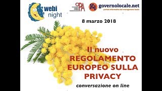 IL NUOVO REGOLAMENTO EUROPEO SULLA PRIVACY [upl. by Yartnod922]