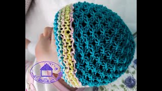 Cappellino Baby Fiocco ai Ferri 2 [upl. by Tuckie]