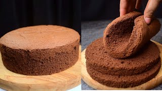 Basic Chocolate Sponge Cake l Best Sponge For Birthday Cake [upl. by Orag756]