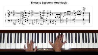 Ernesto Lecuona Andalucía Suite Española Piano Tutorial 1st 2nd DS al fine endings [upl. by Eem442]