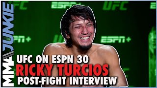 Ricky Turcios credits team and journey for enabling TUF victory  UFC on ESPN 30 [upl. by Lansing]