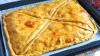 EMPANADA DE POLLO y champiñones con MASA DE CERVEZA Receta fácil y deliciosa [upl. by Airla200]