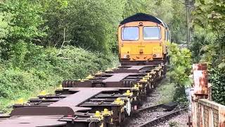 66774 leaving MOD Marchwood [upl. by Ahsekar820]