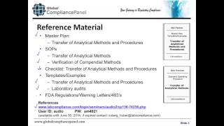 Understanding the New USP Chapter 1224 for Transfer of Analytical Methods  GlobalCompliancePanel [upl. by Dowd]