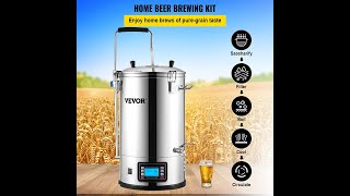 VEVOR Electric Brewing System 9 2 Gal35 L Brewing Pot All in One Home Beer Brewer wPump Mash Boil [upl. by Trill]