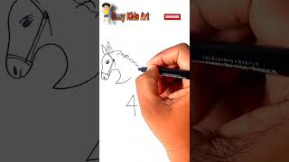 Horse Drawing from 243 Number shorts drawing pencildrawing youtubeshorts easydrawing howtodraw [upl. by Lisa]