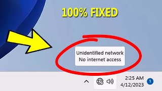 Fix unidentified network No internet access on windows 11 10  How To solve UNIDENTIFIED NETWORK ✔️ [upl. by Christmann]