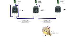 12v DC to 220v AC convert  1500W inverter circuit inverter youtubevideos [upl. by Otto140]