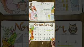 November Calendar Setup 2022 vs 2023 Bullet Journal Ideas 📅🍁 [upl. by Nichani]