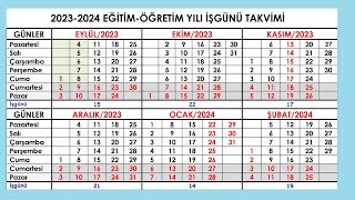 20232024 EĞİTİM ÖĞRETİM YILI TAKVİMİ  2024 OKULLAR NE ZAMAN AÇILACAK [upl. by Onitsoga]