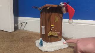 3 Gemmy Outhouses installed with new AA batteries 2020 vs 2022 Santa Outhouses 2008 Scary Outhouse [upl. by Azaleah]