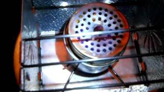 sterno stove cooking with strainer on can [upl. by Annyl]