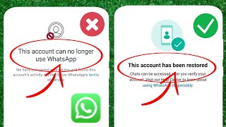 How To Fix This Account Can No Longer Use WhatsApp  This Account Can No Longer Use WhatsApp [upl. by Vale]