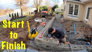 How to build raised paver patio  Techo Bloc [upl. by Pascale]