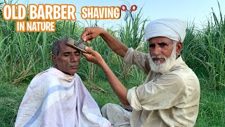 Beard Shaving with 100 Years Old Metrial and Old Barber ✂️ Amazing Video [upl. by Pepi]