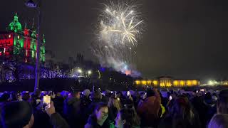 Edinburgh Hogmanay Party Fireworks at 1000 PM [upl. by Hareenum599]