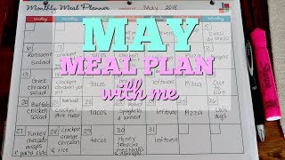 MAY MONTHLY MEAL PLAN  MEAL PLAN WITH ME  DINNER IDEAS [upl. by Ynotna967]