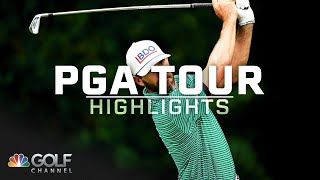 PGA Tour Highlights 2023 Wyndham Championship Round 2  Golf Channel [upl. by Tihom560]