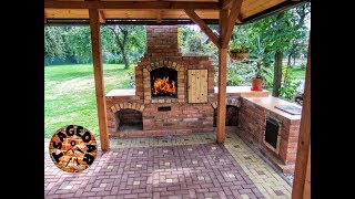 Zahradní krb s udírnou  stavba  DIY building outdoor fireplace with smoker and grill [upl. by Suzzy]