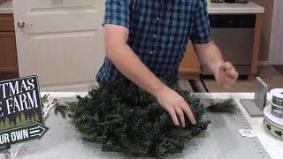 Evergreen Christmas Wreath DIY [upl. by Cissie875]