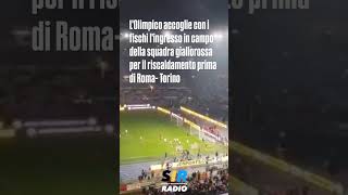 LOlimpico fischia lingresso in campo della squadra per il riscaldamento pre ROMA  TORINO [upl. by Petersen]