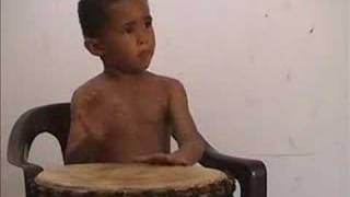 4 Year Old Plays Djembe Again [upl. by Lechner]