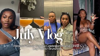 VLOG  July was fun  Wireless festival for the first time  Family Dinner  Brunch w the Girls [upl. by Naashom]