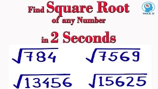 Trick to find Square Root of any Number [upl. by Sido191]