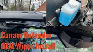 Canam Defender OEM Wiper Install [upl. by Ambrosia]