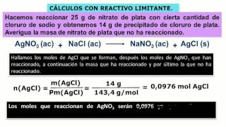 problema de reactivo limitante nitrato Ag NaCl [upl. by Barbie]