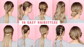 10 Easy Hairstyles for Long Hair [upl. by Ayiram]