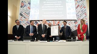 La Presentazione dei Francobolli ItaliaVaticano della nostra Fondazione [upl. by Zobkiw664]